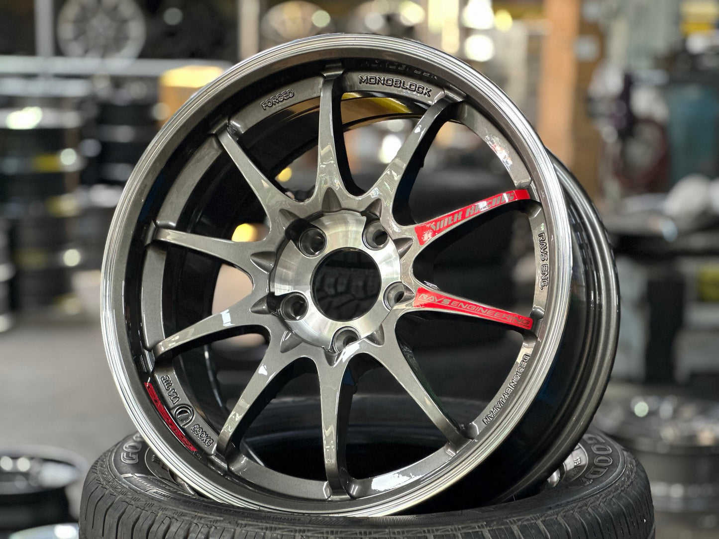 New 17X8 ET35 AOW Flow Formed CE28SLRim (4 wheel) Gloss Gunmetal 5X112