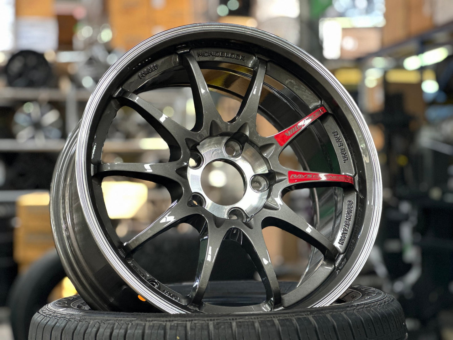 New 17X8 ET35 AOW Flow Formed CE28SLRim (4 wheel) Gloss Gunmetal 5X112