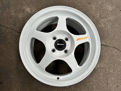 New 15X7 ET41 AOW Flow Formed Spoon Rim (4 wheel) Gloss White 4X100