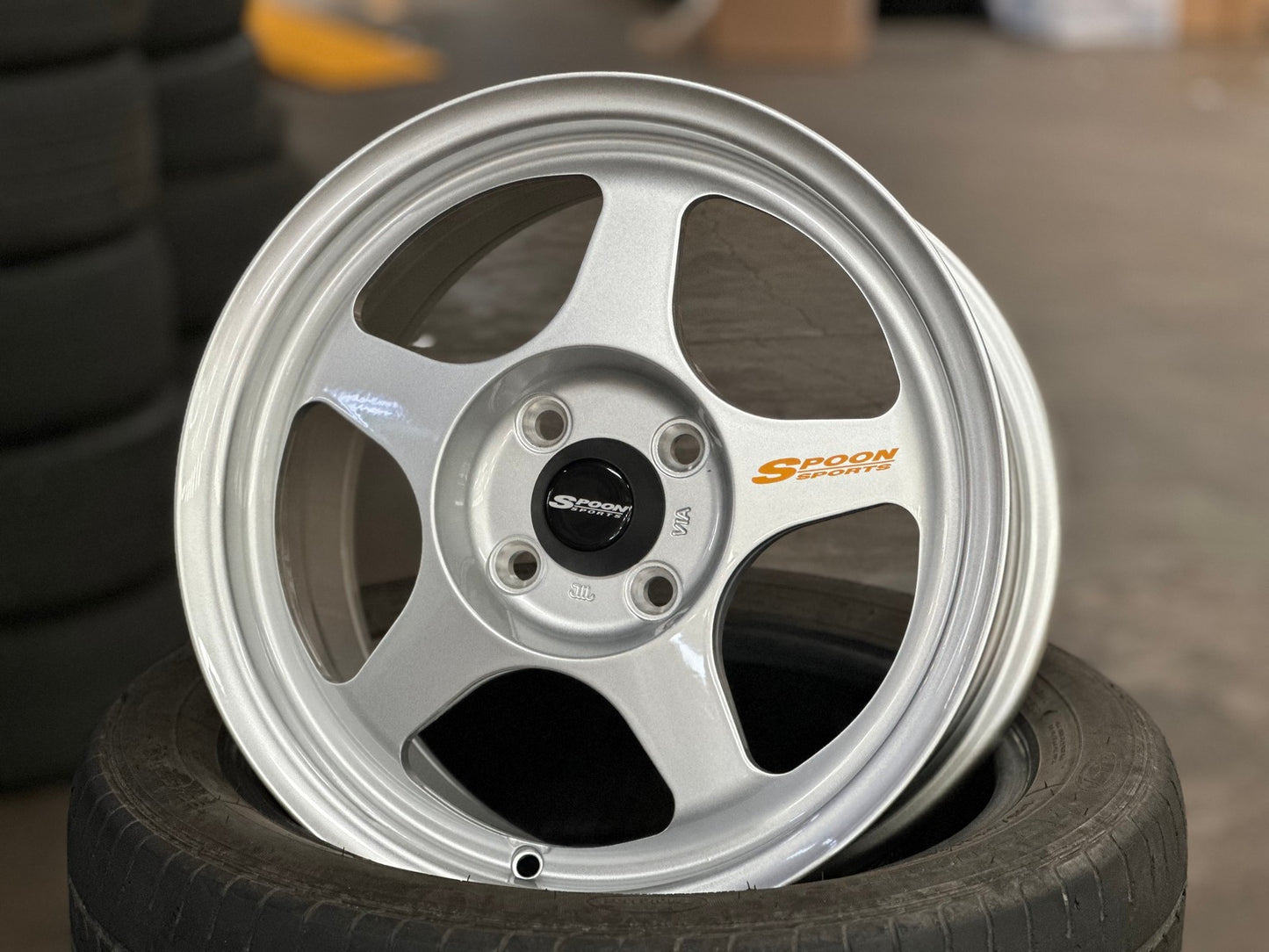 New 15X7 ET41 AOW Flow Formed Evo Rim (4 wheel) Gloss Silver 4X100