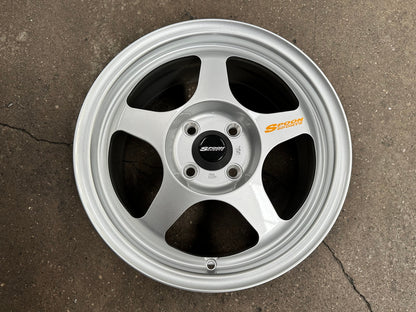 New 15X7 ET41 AOW Flow Formed Evo Rim (4 wheel) Gloss Silver 4X100