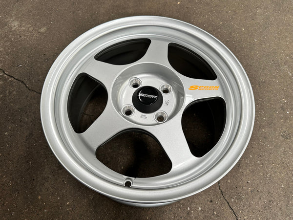 New 15X7 ET41 AOW Flow Formed Spoon Rim (4 wheel) Gloss Silver 4X100