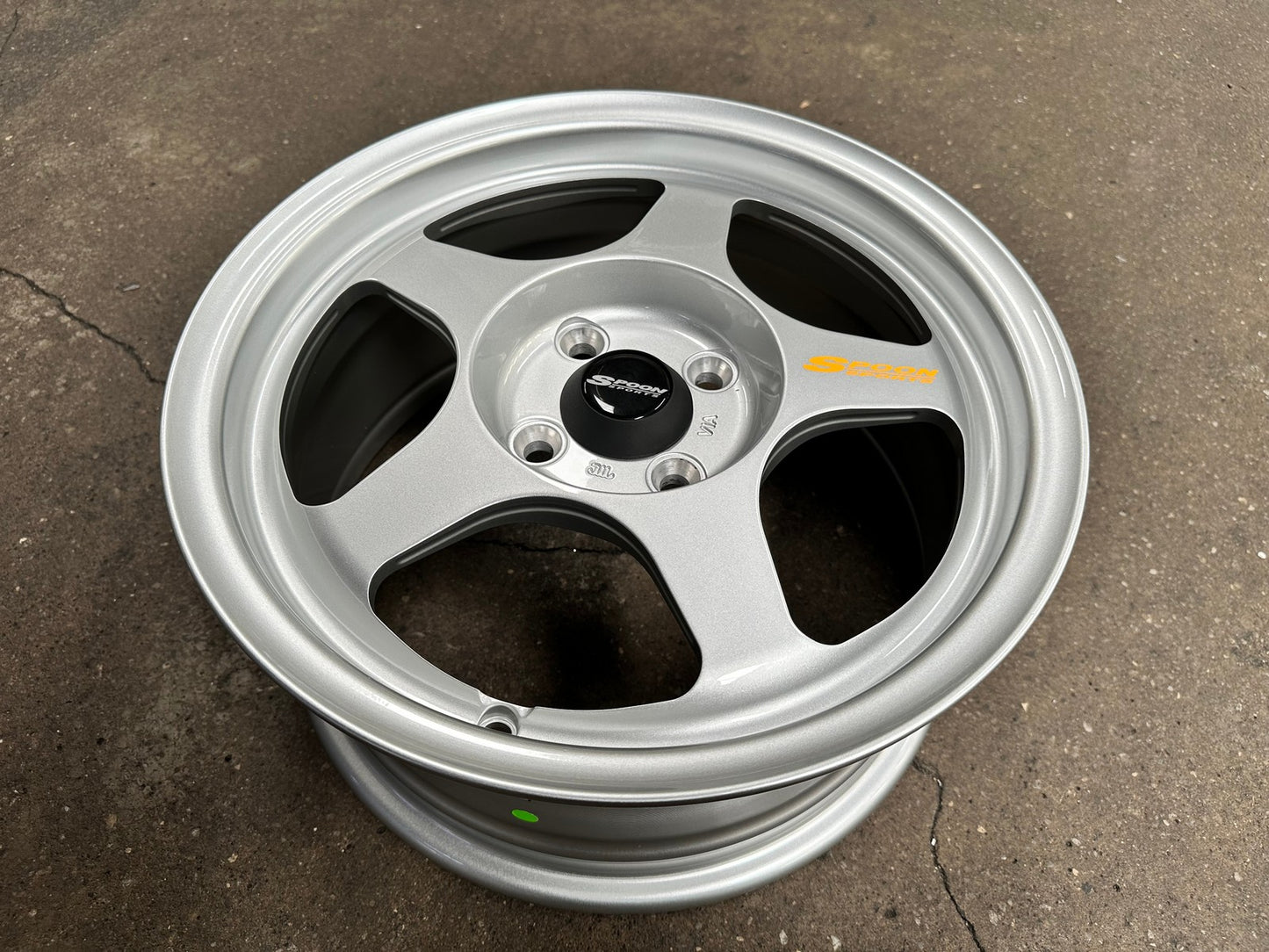 New 15X7 ET41 AOW Flow Formed Spoon Rim (4 wheel) Gloss Silver 4X100