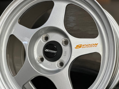 New 15X7 ET41 AOW Flow Formed Evo Rim (4 wheel) Gloss Silver 4X100