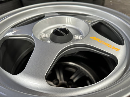 New 15X7 ET41 AOW Flow Formed Evo Rim (4 wheel) Gloss Silver 4X100