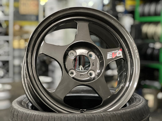 New 15X7 ET41 AOW Flow Formed Evo Regamaster Rim (4 wheel) Gloss Gunmetal 4X100