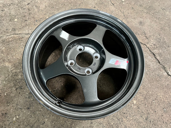 New 15X7 ET41 AOW Flow Formed Spoon Rim (4 wheel) Gloss Gunmetal 4X100