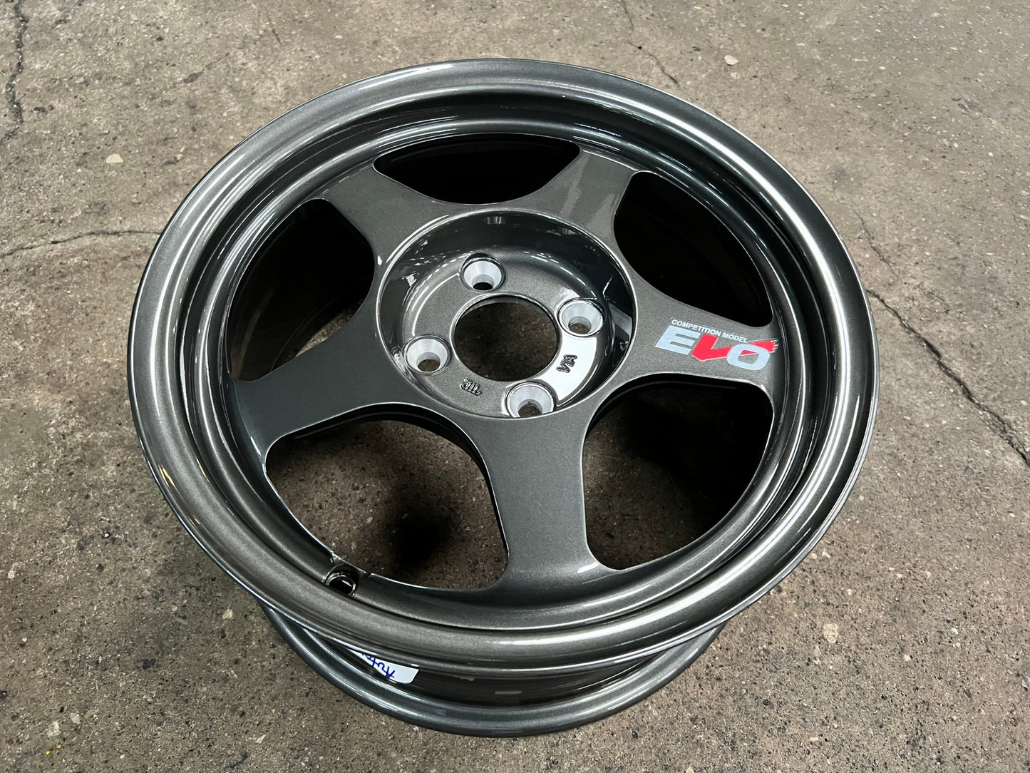 New 15X7 ET41 AOW Flow Formed Spoon Rim (4 wheel) Gloss Gunmetal 4X100