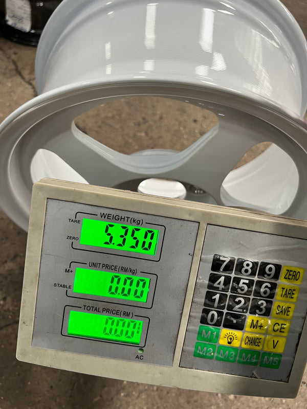 New 15X7 ET41 AOW Flow Formed Evo Rim (4 wheel) Gloss White 4X100