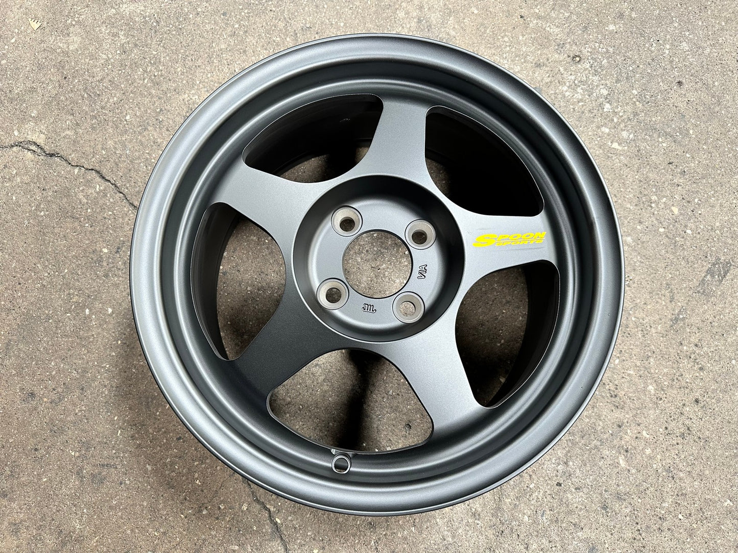 New 15X7 ET41 AOW Flow Formed Spoon Rim (4 wheel) Matt Black 4X100