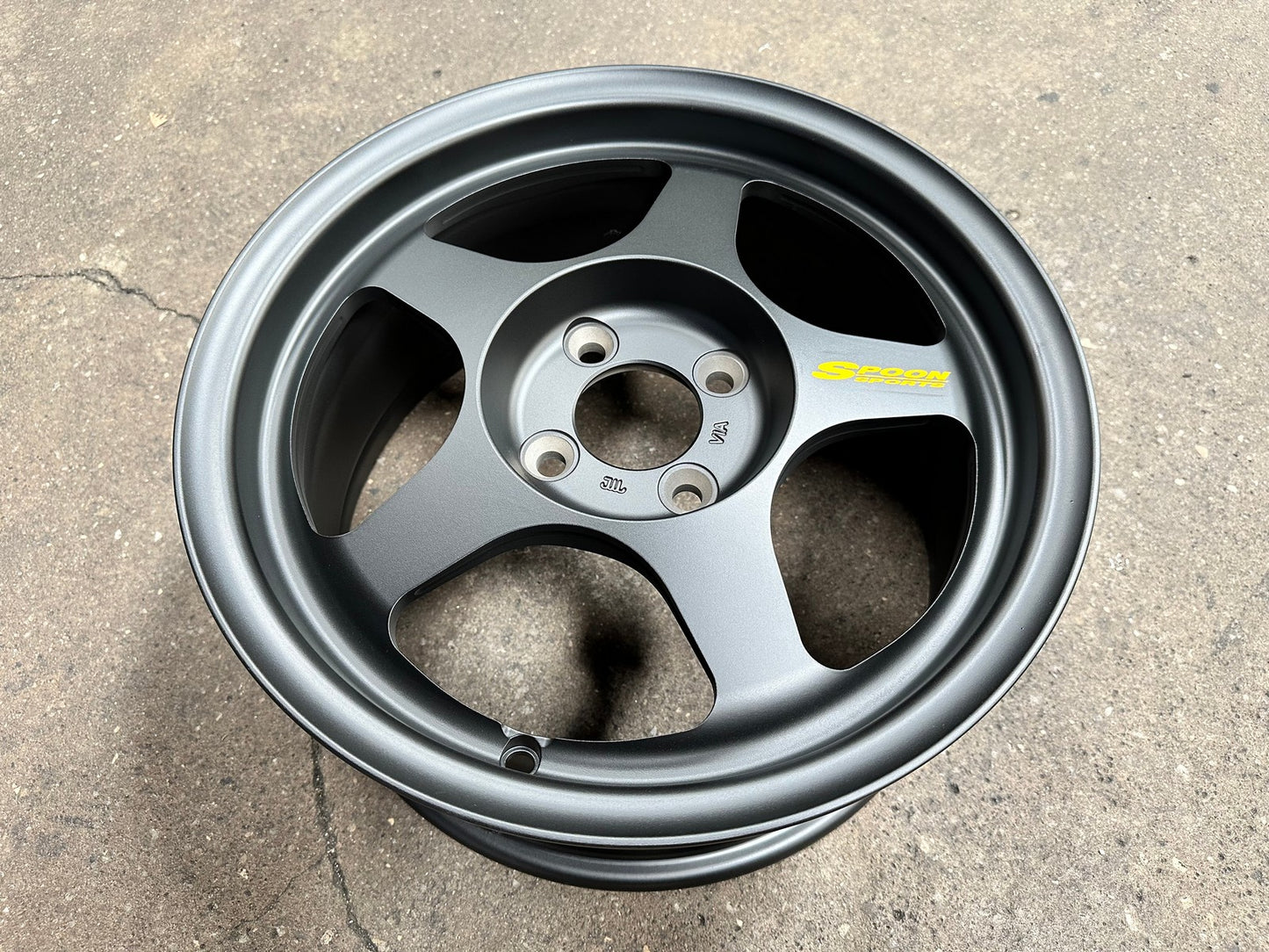 New 15X7 ET41 AOW Flow Formed Spoon Rim (4 wheel) Matt Black 4X100