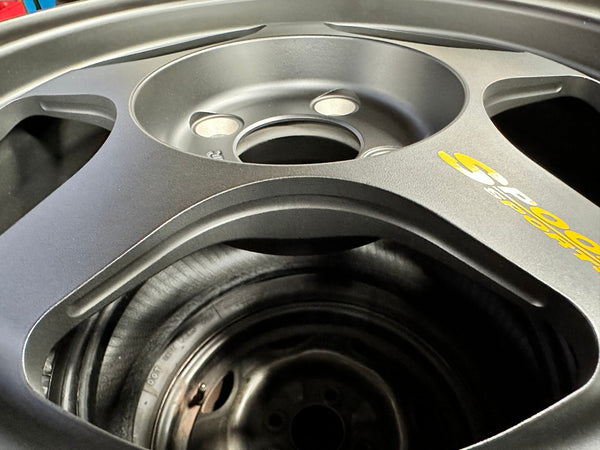 New 15X7 ET41 AOW Flow Formed Spoon Rim (4 wheel) Matt Black 4X100