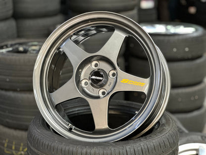 New 16X7 ET36 AOW Flow Formed Spoon Rim (4 wheel) Gloss Gunmetal 4X100