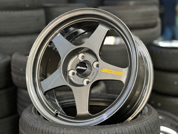 New 16X7 ET36 AOW Flow Formed Spoon Rim (4 wheel) Gloss Gunmetal 4X100