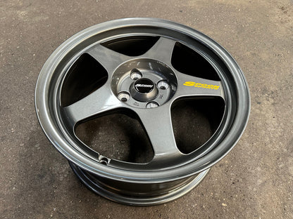 New 16X7 ET36 AOW Flow Formed Spoon Rim (4 wheel) Gloss Gunmetal 4X100