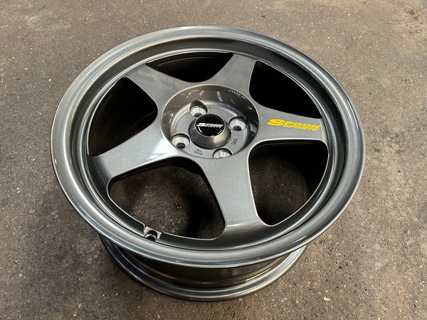 New 16X7 ET36 AOW Flow Formed Spoon Rim (4 wheel) Gloss Gunmetal 4X100