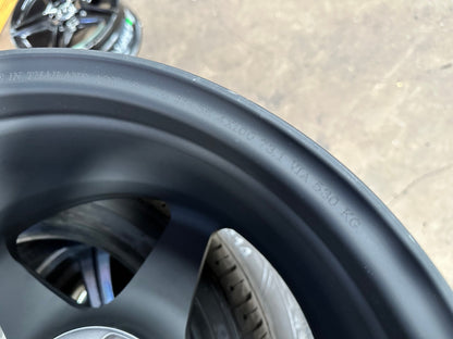 New 16X7 ET36 AOW Flow Formed Spoon Rim (4 wheel) Matt Black 4X100