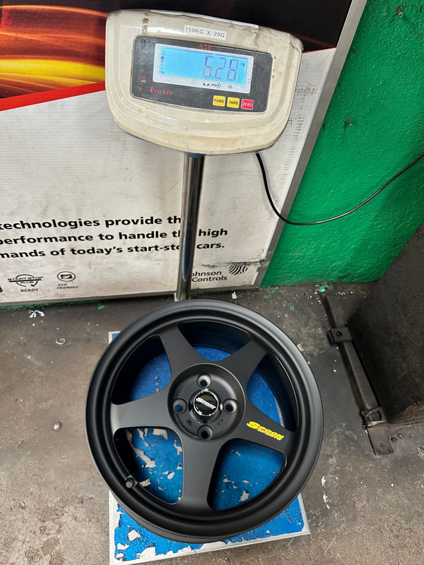 New 16X7 ET36 AOW Flow Formed Spoon Rim (4 wheel) Matt Black 4X100