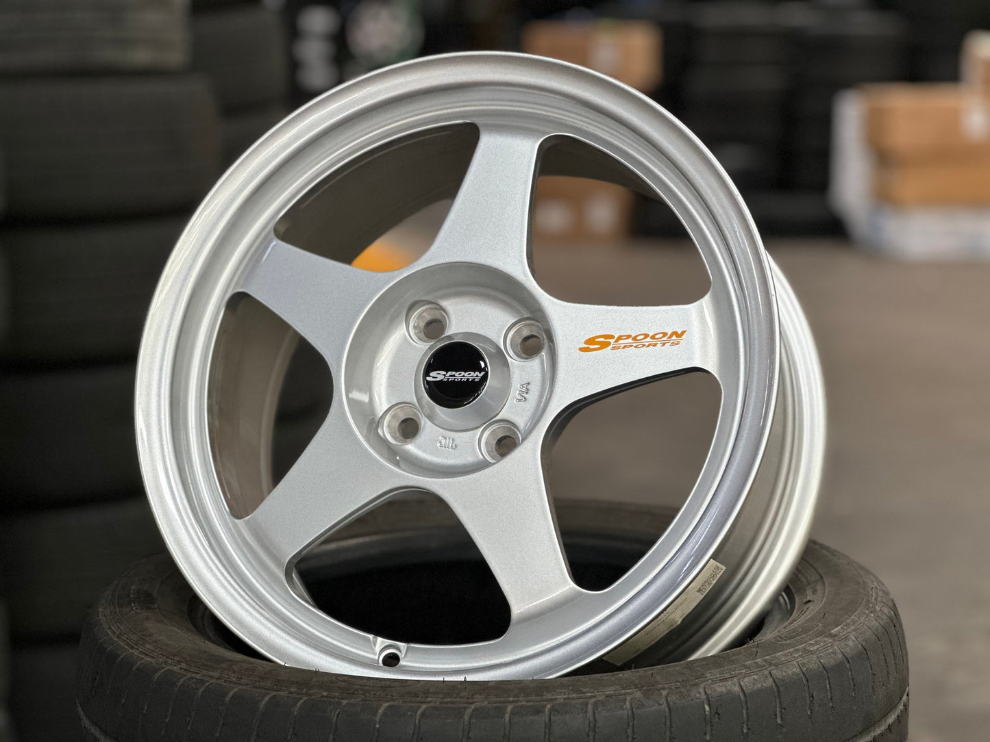 New 16X7 ET36 AOW Flow Formed Spoon Rim (4 wheel) Gloss Silver 4X100