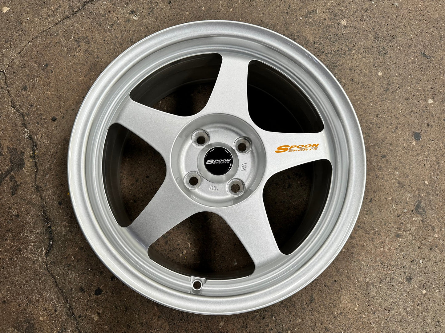 New 16X7 ET36 AOW Flow Formed Spoon Rim (4 wheel) Gloss Silver 4X100