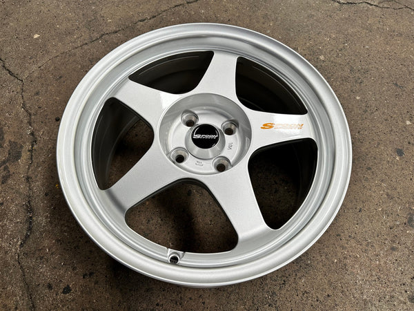 New 16X7 ET36 AOW Flow Formed Spoon Rim (4 wheel) Gloss Silver 4X100