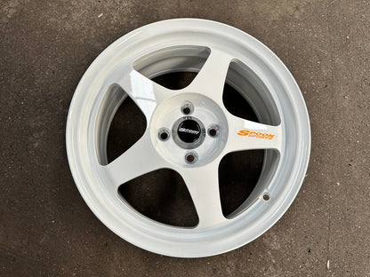 New 16X7 ET36 AOW Flow Formed Spoon Rim (4 wheel) Gloss White 4X100