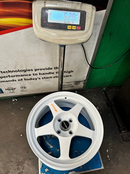 New 16X7 ET36 AOW Flow Formed Spoon Rim (4 wheel) Gloss White 4X100