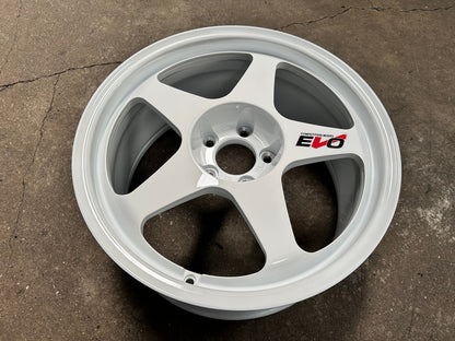 New 18X8.5 ET35 AOW Flow Formed Spoon Rim (4 wheel) Gloss White 5X114.3