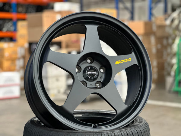 New 18X8.5 ET35 AOW Flow Formed Spoon Rim (4 wheel) Matt Black 5X114.3