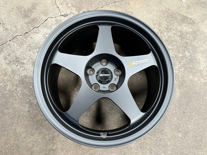 New 18X8.5 ET35 AOW Flow Formed Spoon Rim (4 wheel) Matt Black 5X114.3