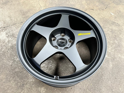 New 18X8.5 ET35 AOW Flow Formed Evo Rim (4 wheel) Matt Black 5X114.3