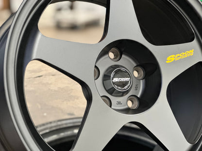 New 18X8.5 ET35 AOW Flow Formed Spoon Rim (4 wheel) Matt Black 5X114.3