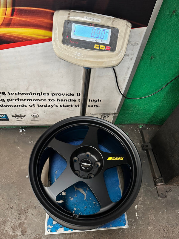 New 18X8.5 ET35 AOW Flow Formed Spoon Rim (4 wheel) Matt Black 5X114.3