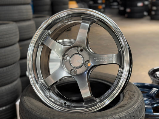 New 16X7 ET40 AOW Flow Formed GT Rim (4 wheel) Gloss Gunmetal 4X100