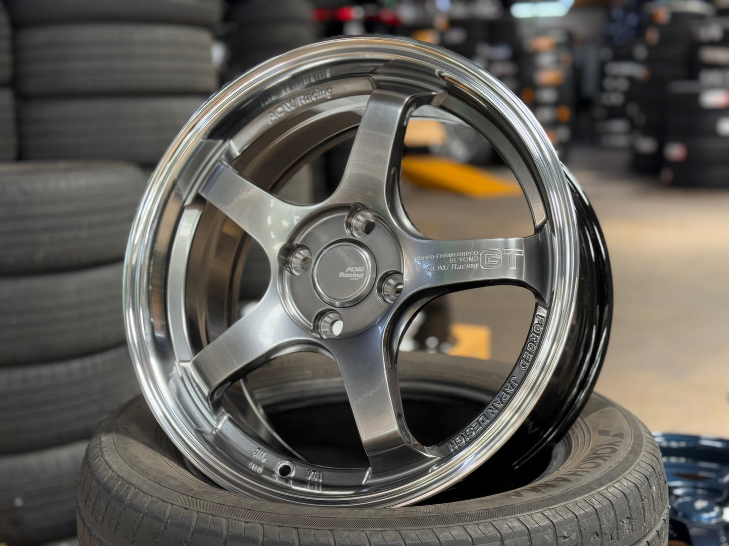 New 16X7 ET40 AOW Flow Formed GT Rim (4 wheel) Gloss Gunmetal 4X100