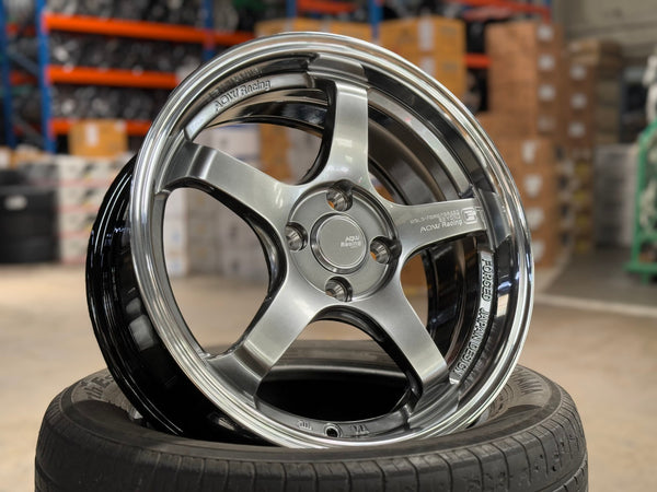 New 16X7 ET40 AOW Flow Formed GT Rim (4 wheel) Gloss Gunmetal 4X100