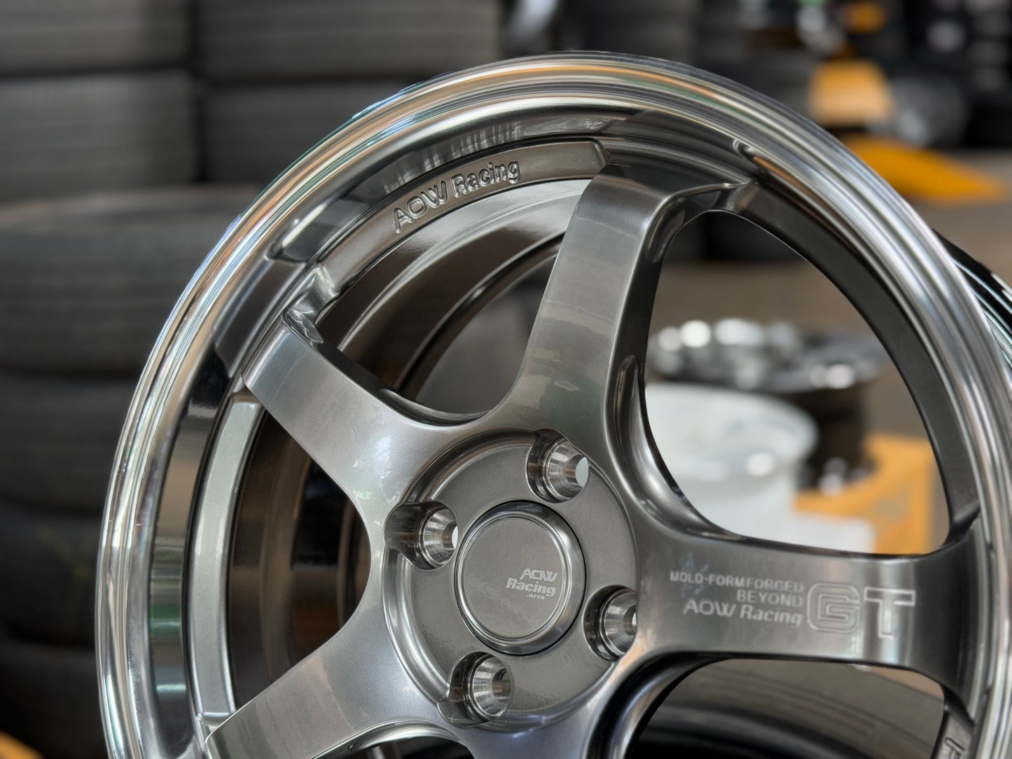 New 16X7 ET40 AOW Flow Formed GT Rim (4 wheel) Gloss Gunmetal 4X100