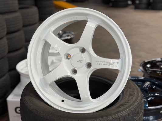 New 16X7 ET40 AOW Flow Formed GT Rim (4 wheel) Gloss White 4X100