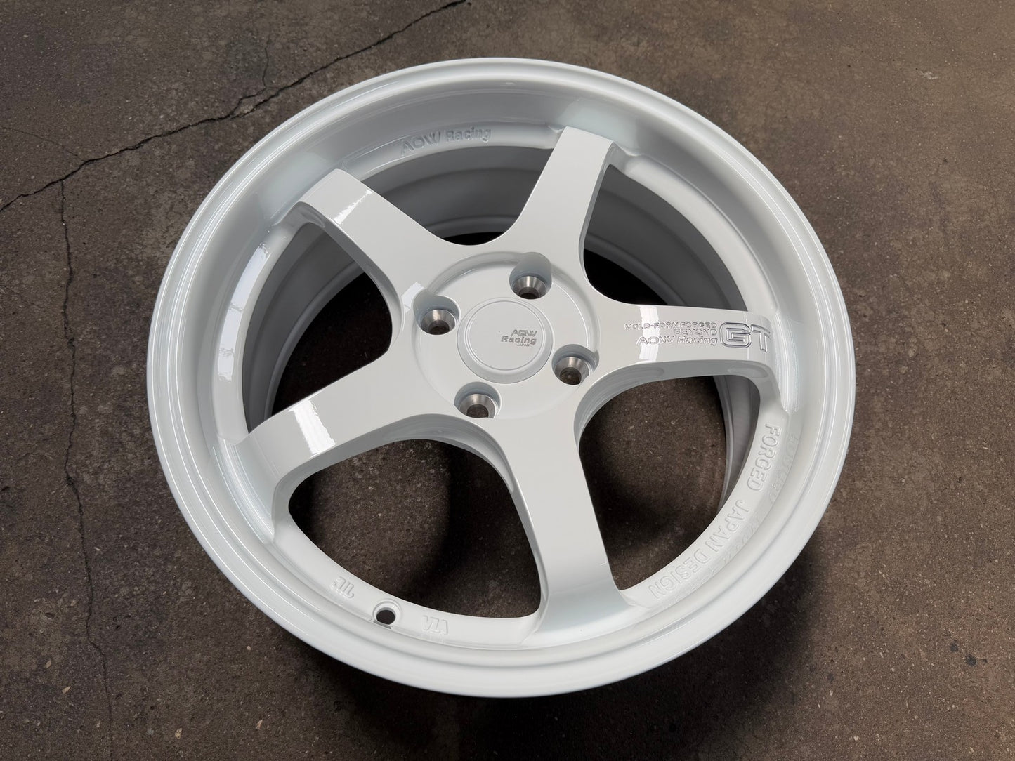 New 16X7 ET40 AOW Flow Formed GT Rim (4 wheel) Gloss White 4X100
