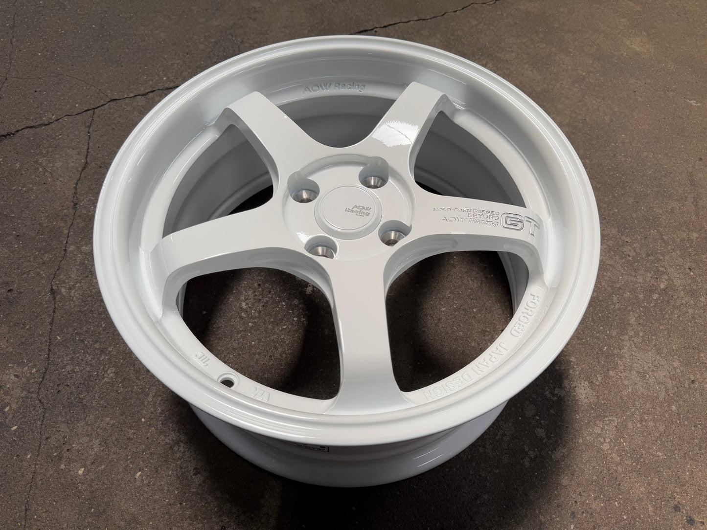 New 16X7 ET40 AOW Flow Formed GT Rim (4 wheel) Gloss White 4X100