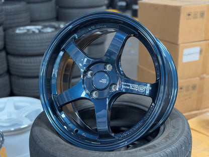 New 16X7 ET40 AOW Flow Formed GT Rim (4 wheel) Gloss Blue 4X100