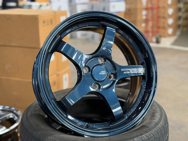 New 16X7 ET40 AOW Flow Formed GT Rim (4 wheel) Gloss Blue 4X100