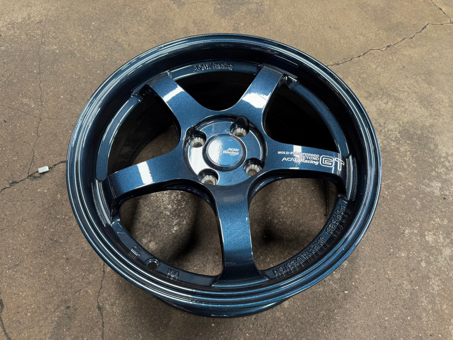 New 16X7 ET40 AOW Flow Formed GT Rim (4 wheel) Gloss Blue 4X100