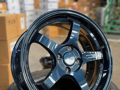 New 16X7 ET40 AOW Flow Formed GT Rim (4 wheel) Gloss Blue 4X100
