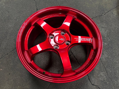 New 16X7 ET40 AOW Flow Formed GT Rim (4 wheel) Gloss Red 4X100