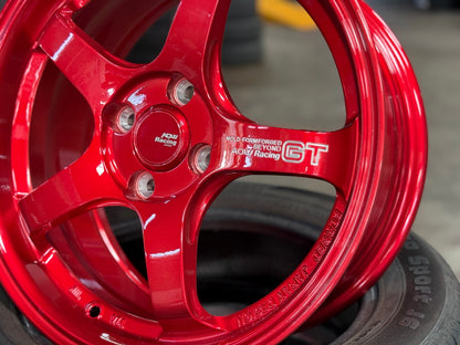 New 16X7 ET40 AOW Flow Formed GT Rim (4 wheel) Gloss Red 4X100