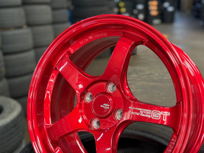 New 16X7 ET40 AOW Flow Formed GT Rim (4 wheel) Gloss Red 4X100