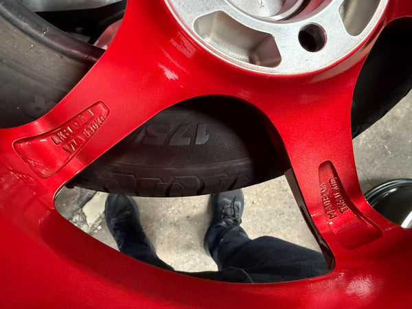 New 16X7 ET40 AOW Flow Formed GT Rim (4 wheel) Gloss Red 4X100