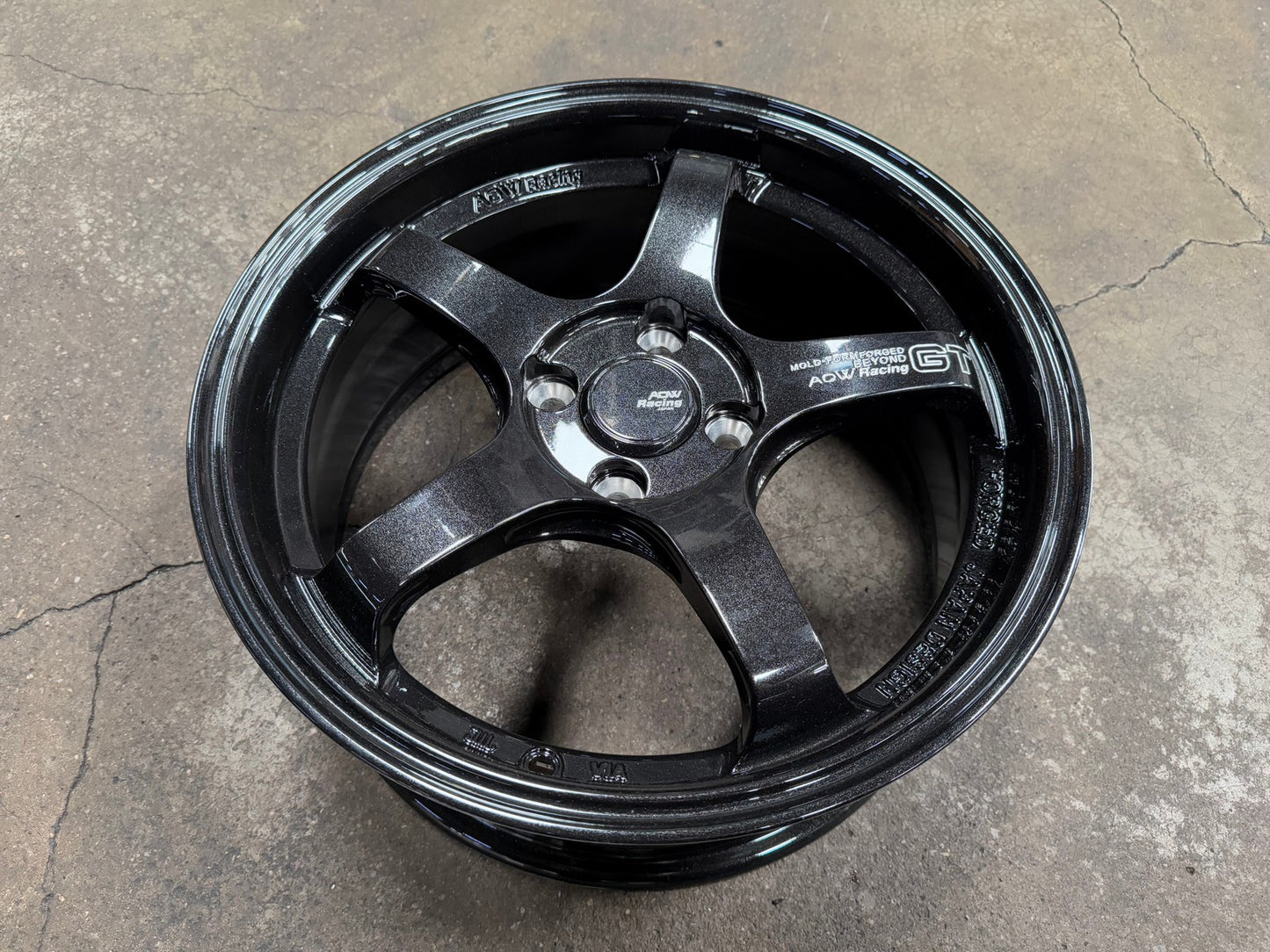 New 16X7 ET40 AOW Flow Formed GT Rim (4 wheel) Gloss Black 4X100