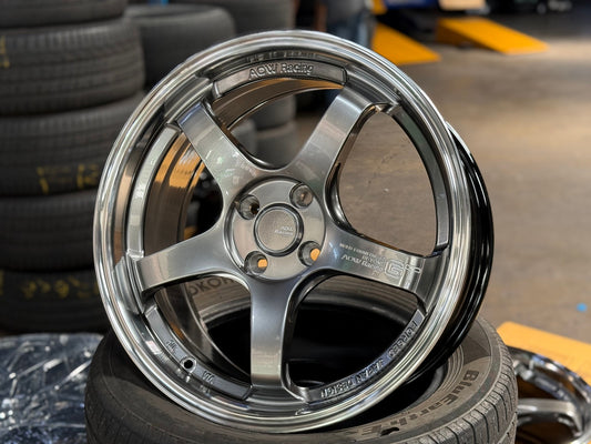 New 17X7.5 ET40 AOW Flow Formed GT Rim (4 wheel) Gloss Gunmetal 4X100